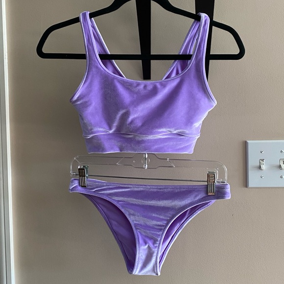 BNWOT Triangl Purple Velvet Bikini - Picture 5 of 13